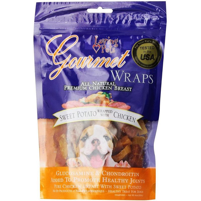 Loving Pets Gourmet Sweet Potato & Chicken Wraps (8 oz Pack)