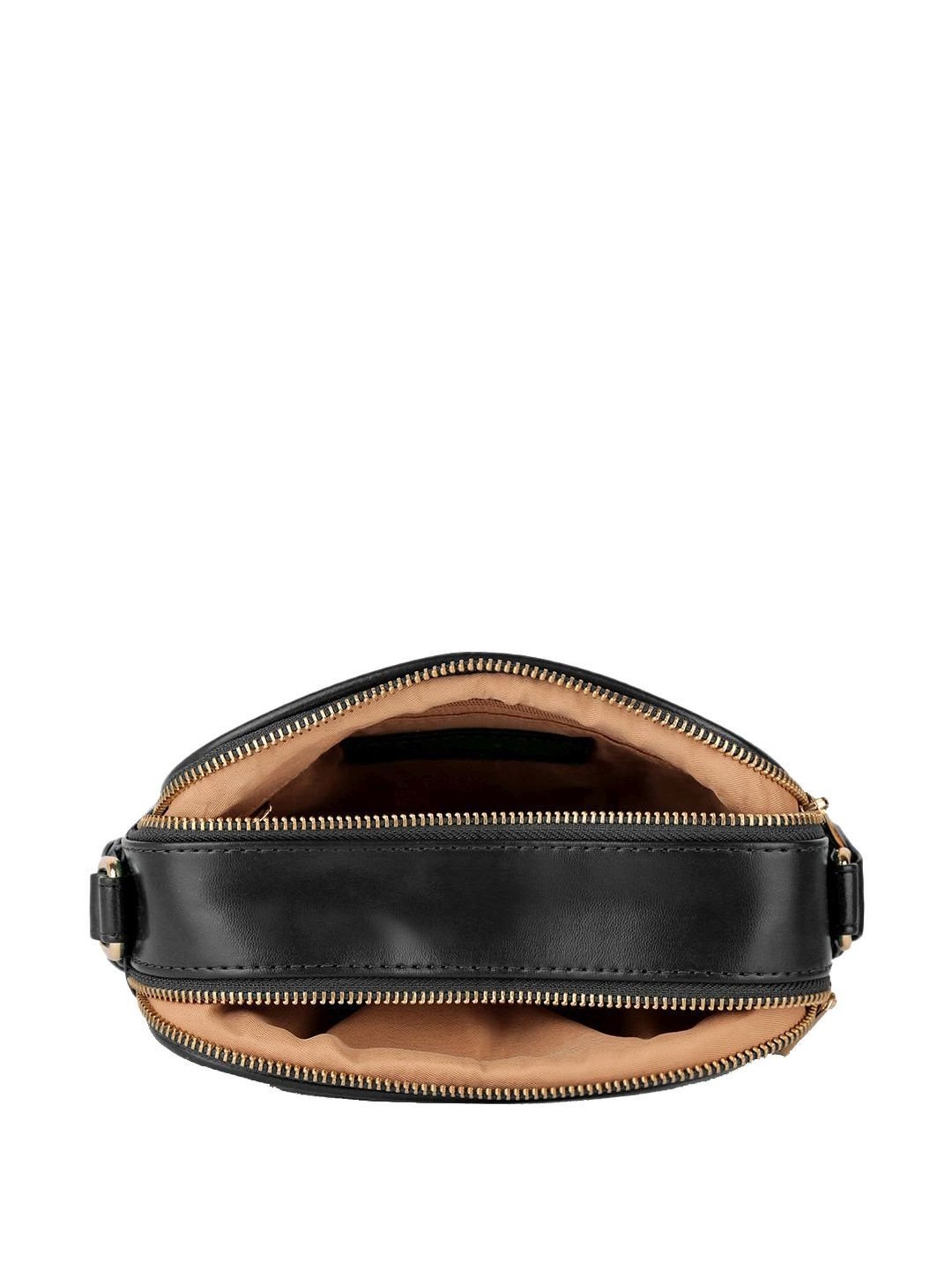 KLEIO Black Textured Medium Sling Handbag