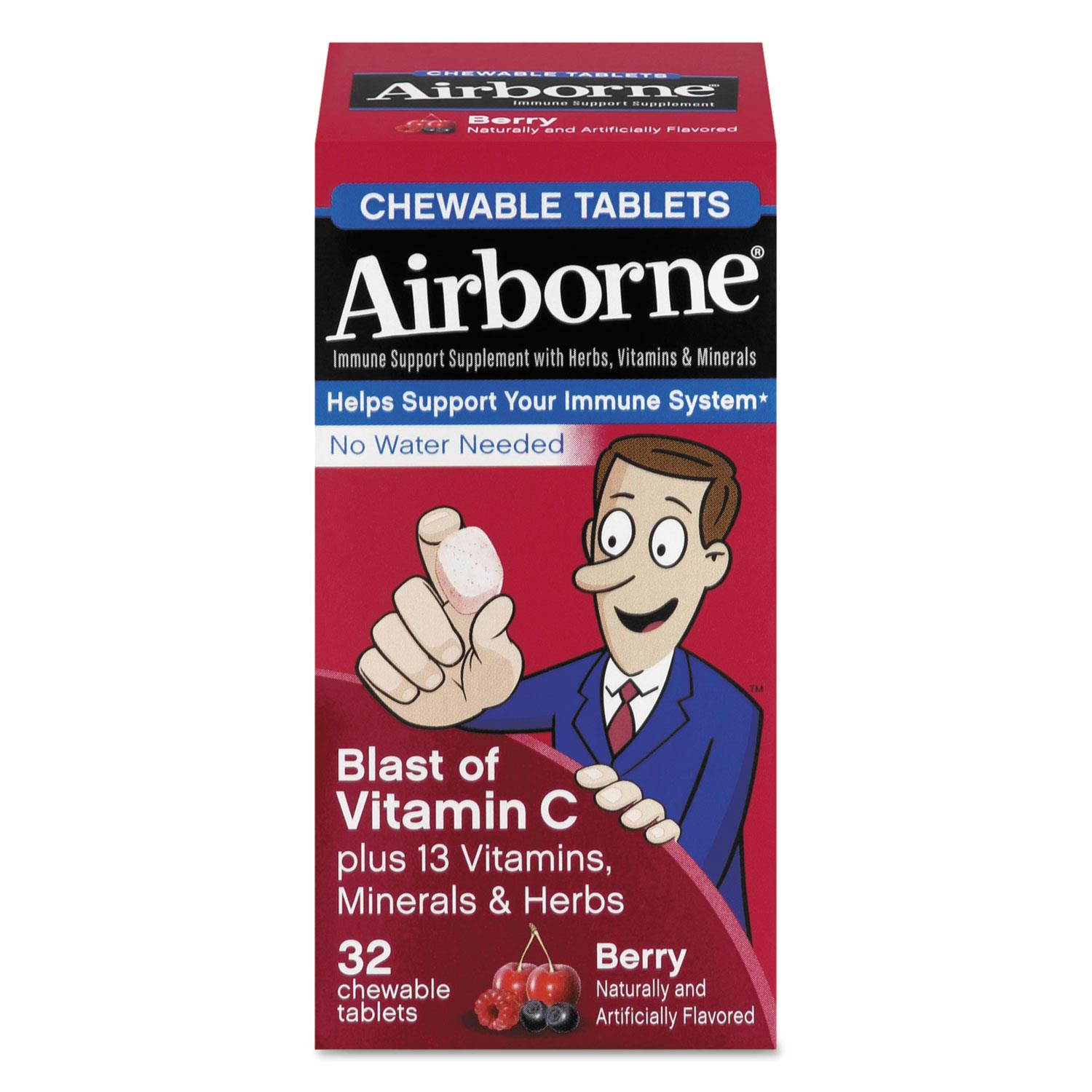 Airborne 20221 -  Immune Support Chewable Tablet, Berry