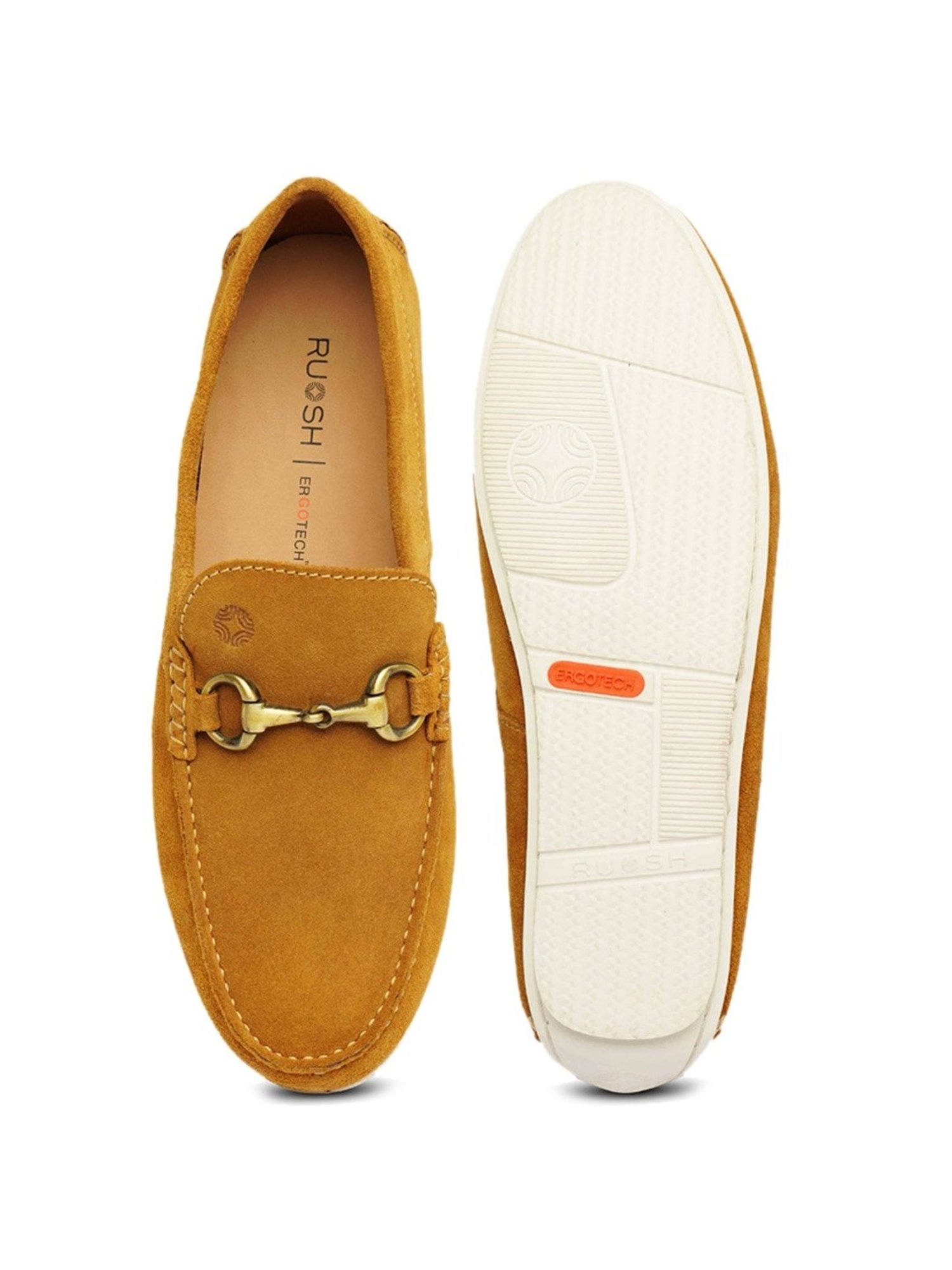 Ruosh Men's Yellow Casual Loafers