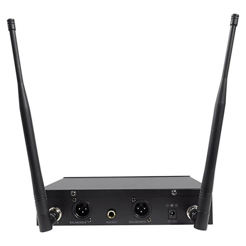 Dual UHF 15 Channel Metal Handheld Wireless Microphone System RWM65U