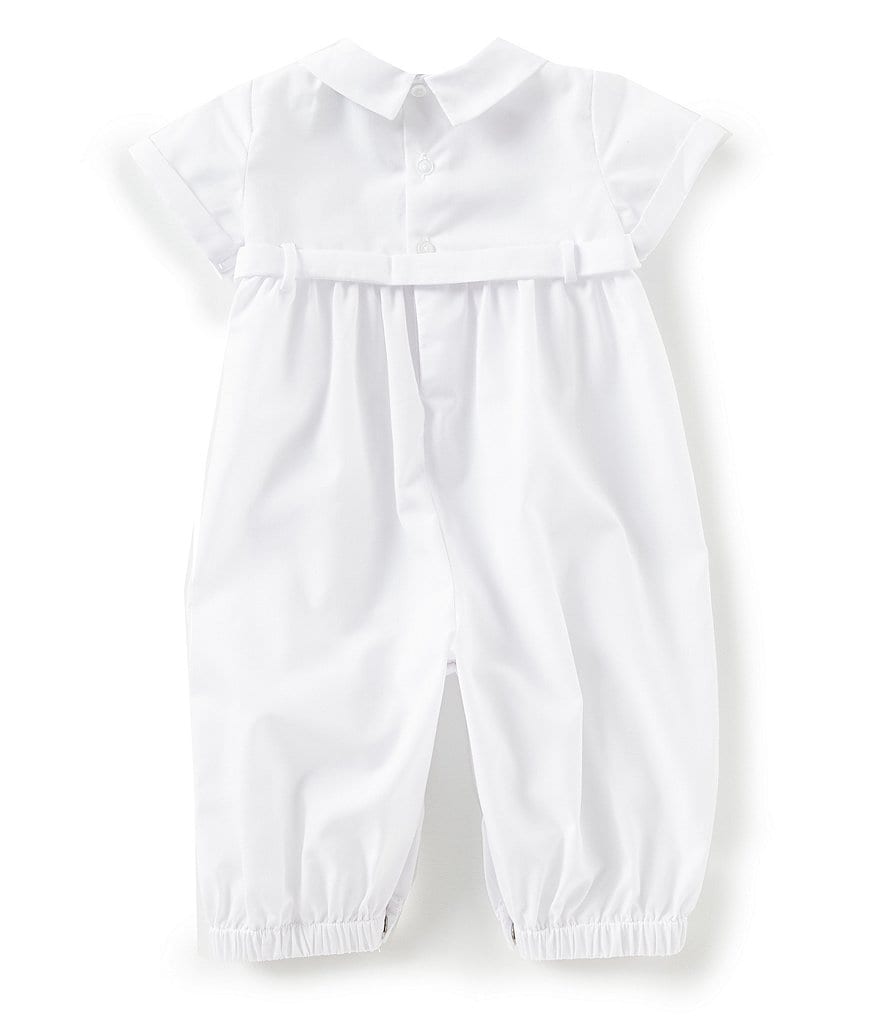 Feltman Brothers Baby Boys 3-9 Months Pleated Dot Short Sleeve Coverall