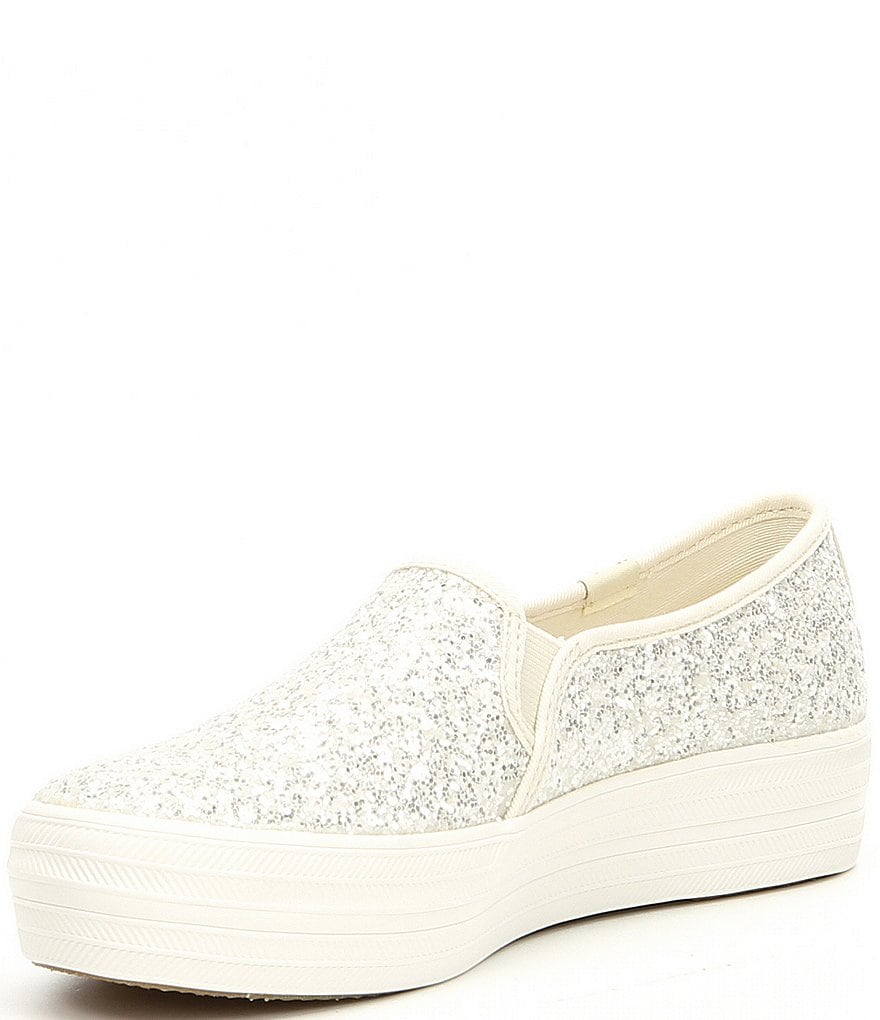 Kurt Geiger London Lexi Eagle Glitter Leather Lace-Up Sneakers