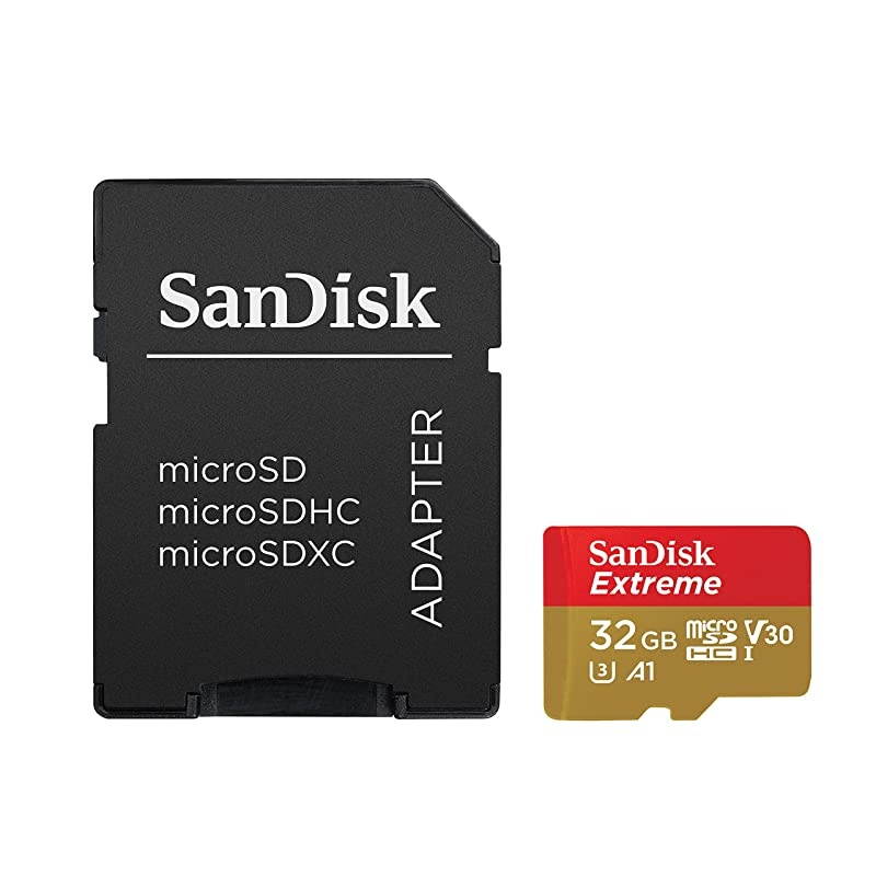 32GB Extreme microSDHC UHSI Memory Card with Adapter C10 U3 V30 4K A1 Micro SD SDSQXAF032GGN6MA