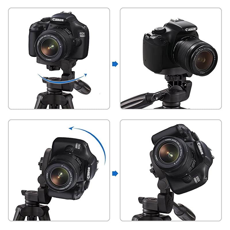 Tripod 50 Inch Aluminum Tripod Video Tripod for Cellphone Camera Universal Tripod with Wireless Remote Compatible with iPhone XsXrX88 PlusSamsung GalaxyGoogleGoPro Hero