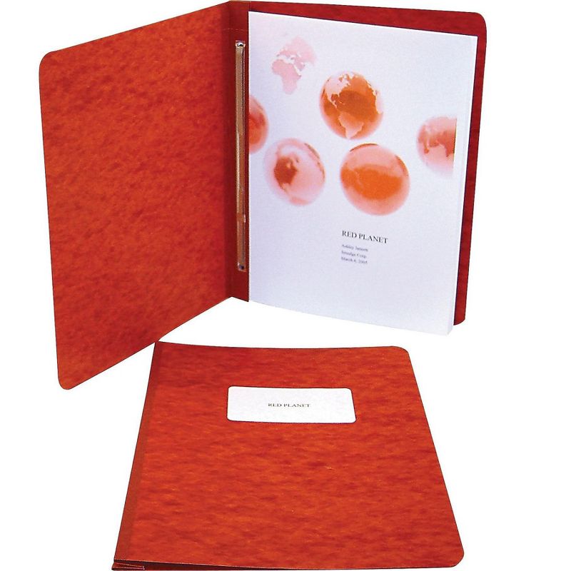 ACCO Presstex Report Cover Prong Clip Letter 3" Capacity Executive Red 25079