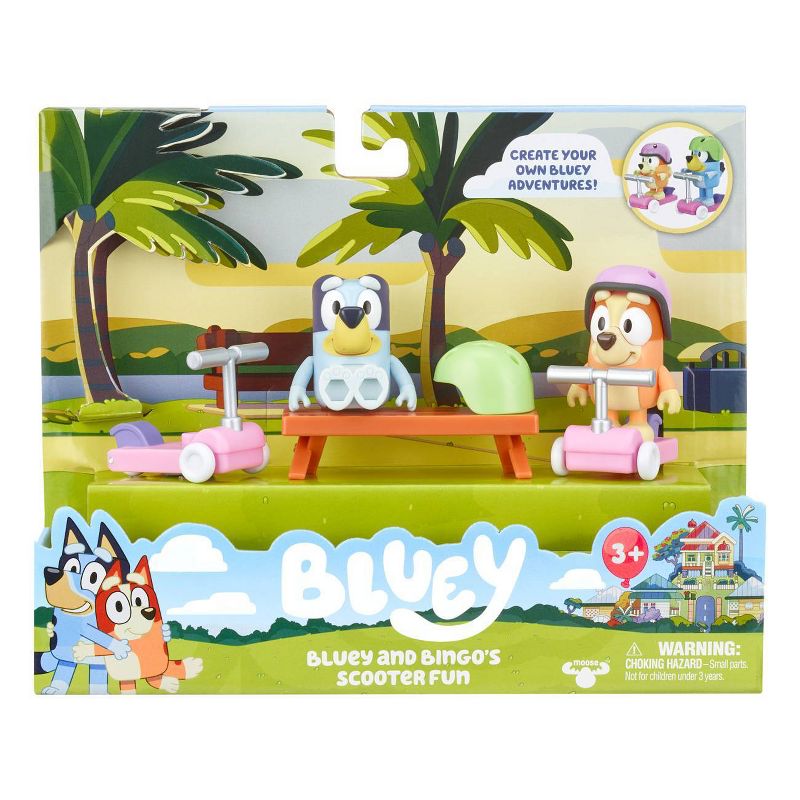 Bluey & Bingo Scooters Mini Playset