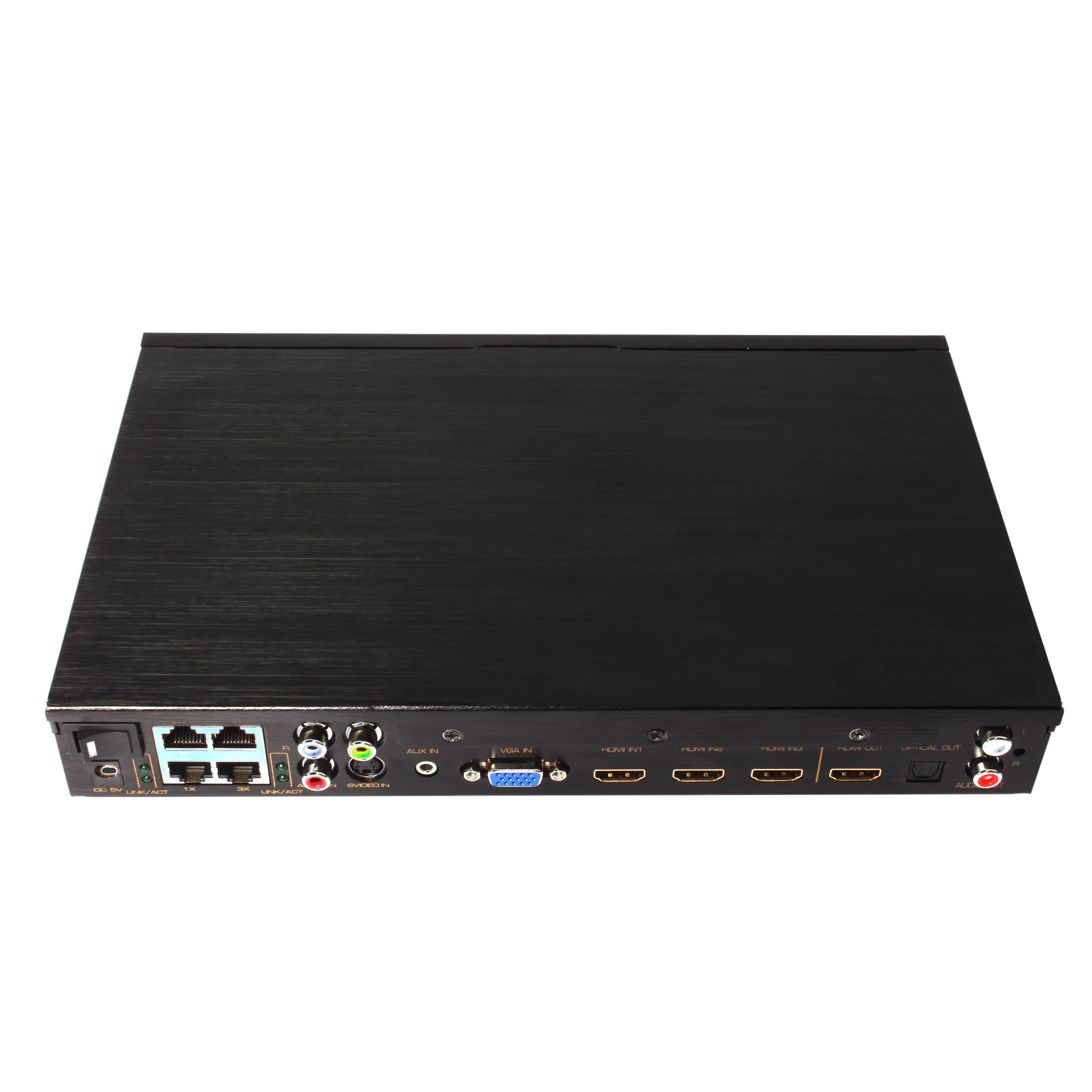 HD Multimedia Integrator.1xS-video, 1x AV, 1x VGA, 3x HDMI audio and video signal inputs, converted to 1x HDMI output