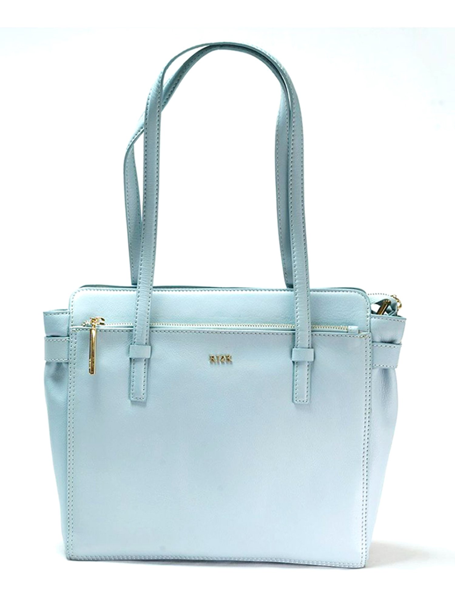 RI2K London Blue Leather Large Shoulder Bag