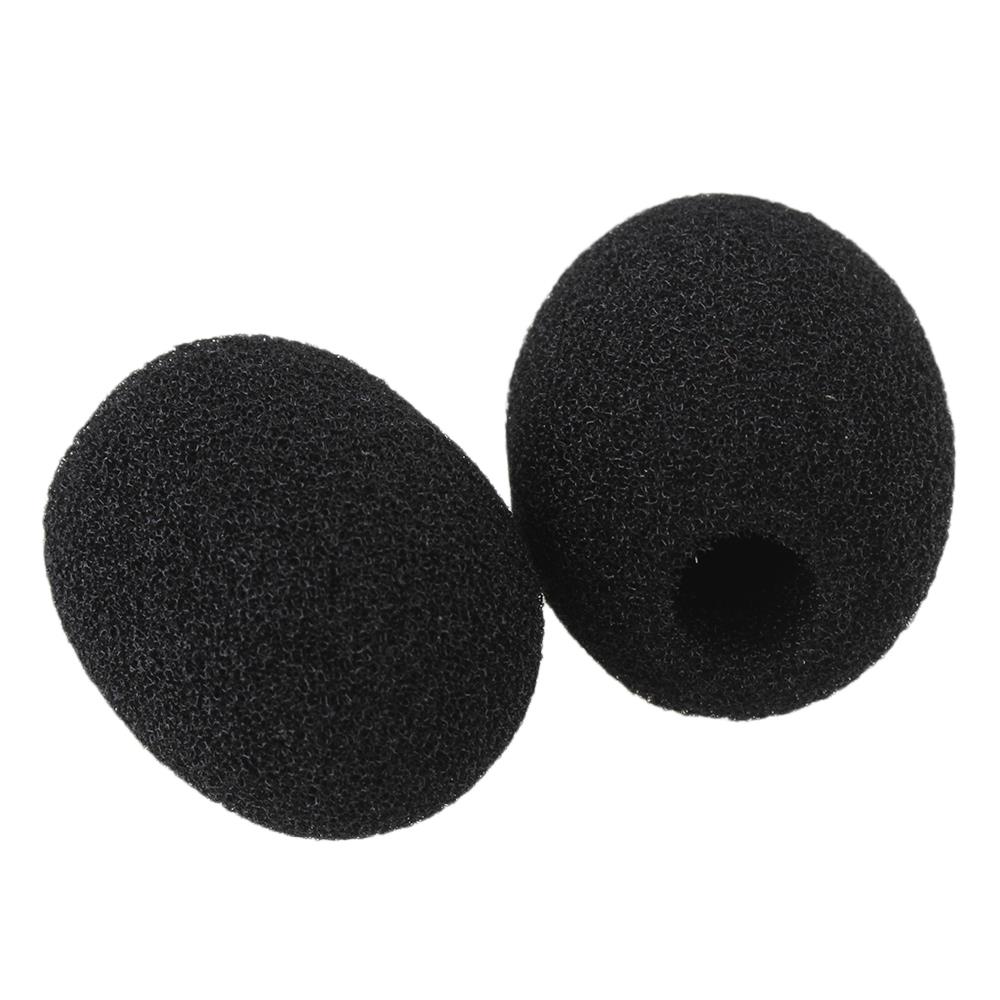 BQLZR 10pcs Black Loudspeaker Lapel Microphone Wind Shield Mic Sponge Skin EY-M05