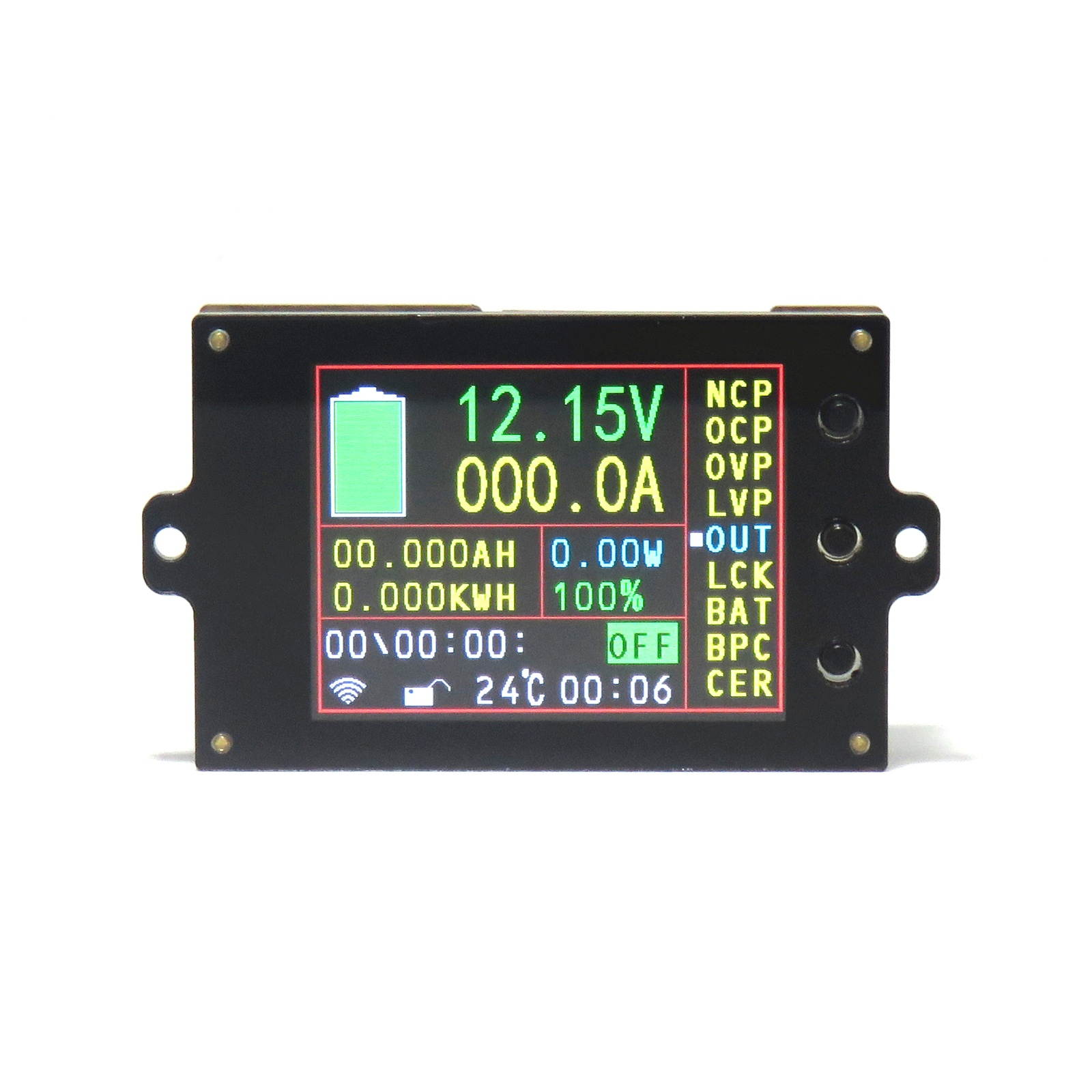 VAC8010F Wireless Transmission Multi-function Instrument 2.4 inch LCD Voltage Current Capacity Energy Temperature Display with Power Off Memory Function