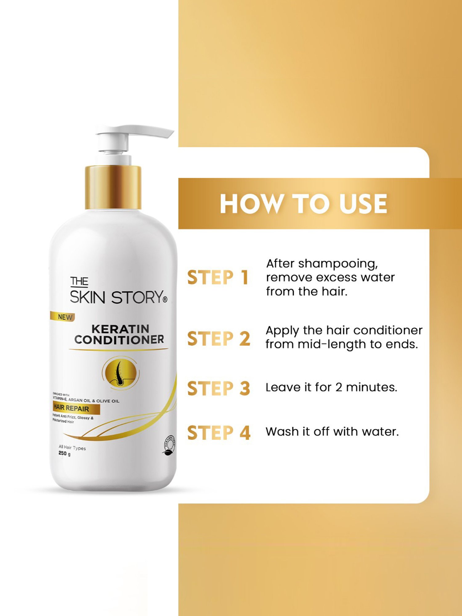 The Skin Story Vitamin E & Olive Oil Hair Repair Keratin Conditioner - 250 gm