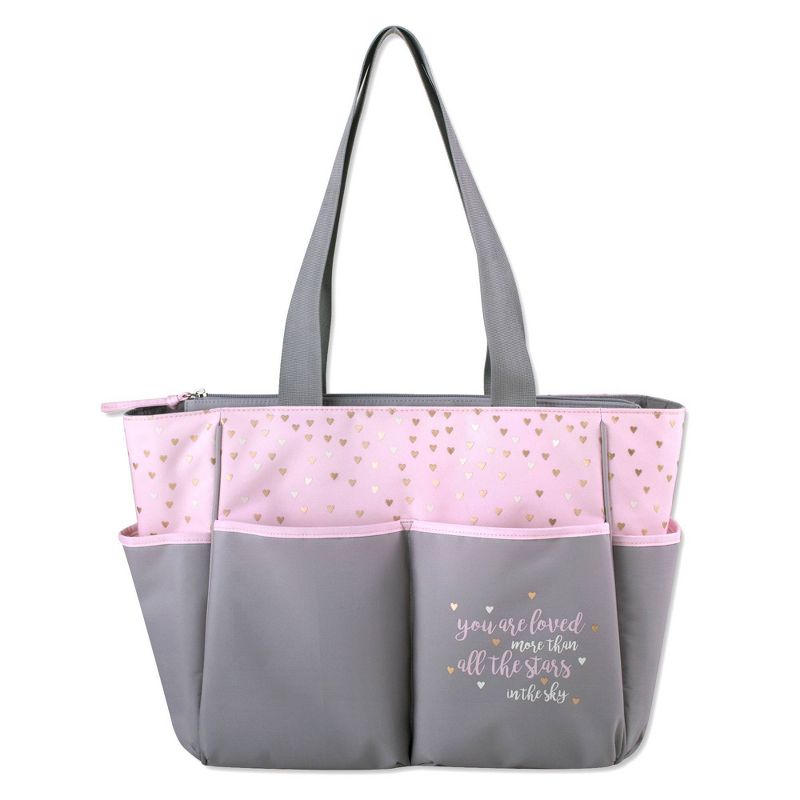 Baby Essential Kisses & Hearts 5-in-1 Tote - Pink