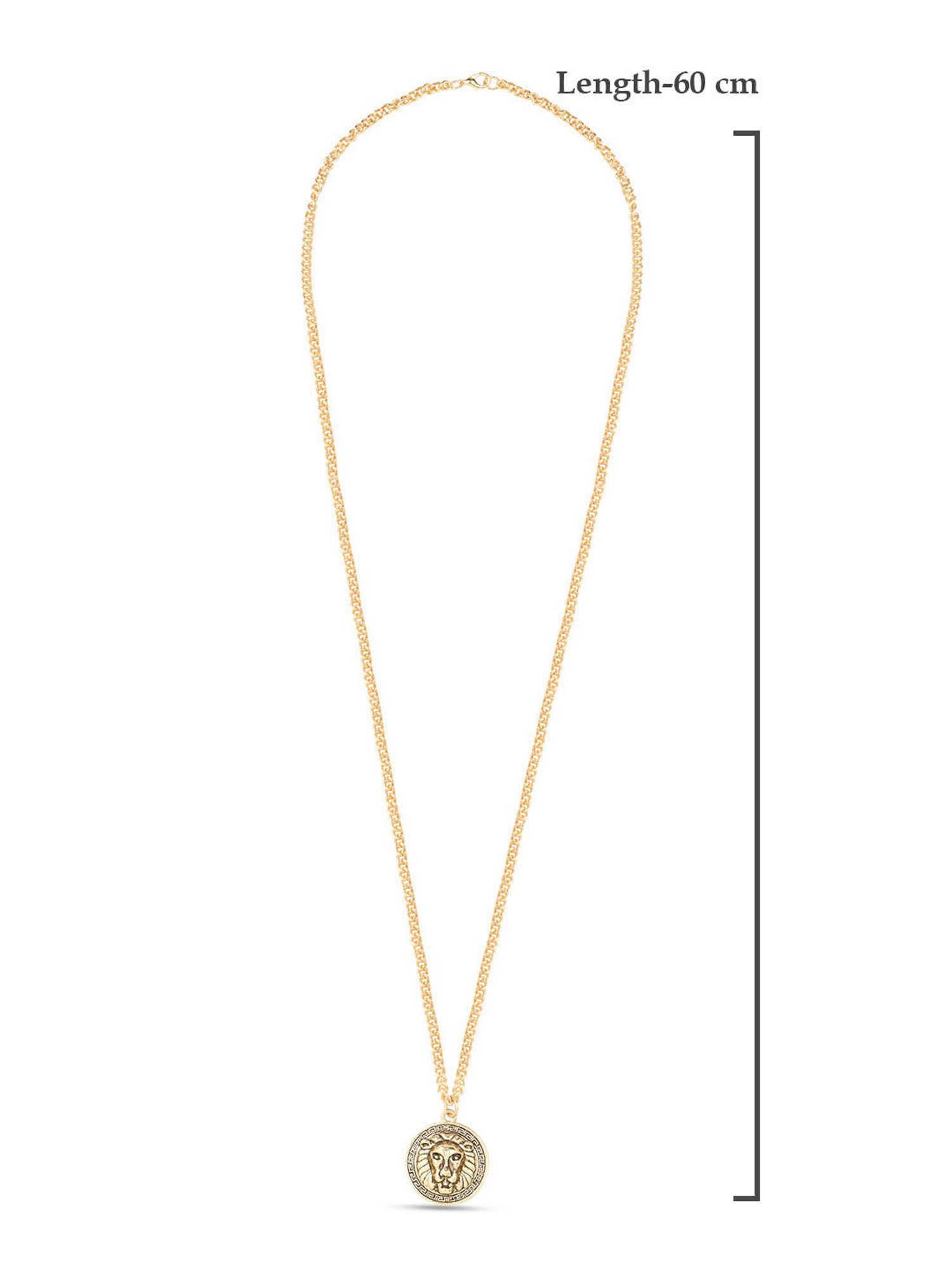 The Bro Code Gold-Plated Roar Lion Pendant Necklace for Men