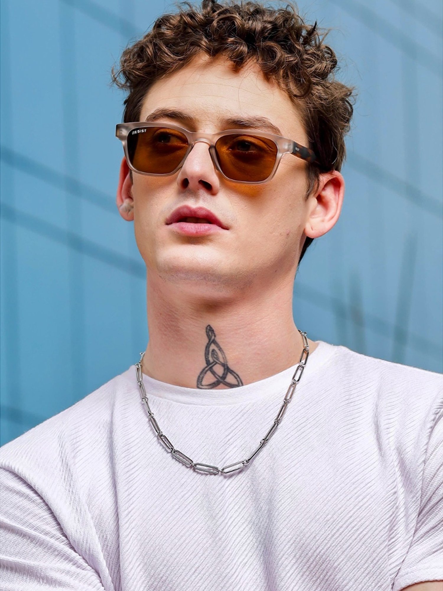 Resist Eyewear Brown Wayfarer Polarized Unisex Sunglasses