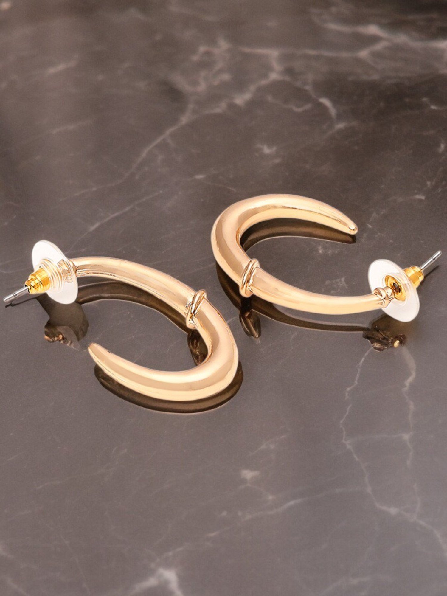 OOMPH Gold Bold Look Hoop Earrings