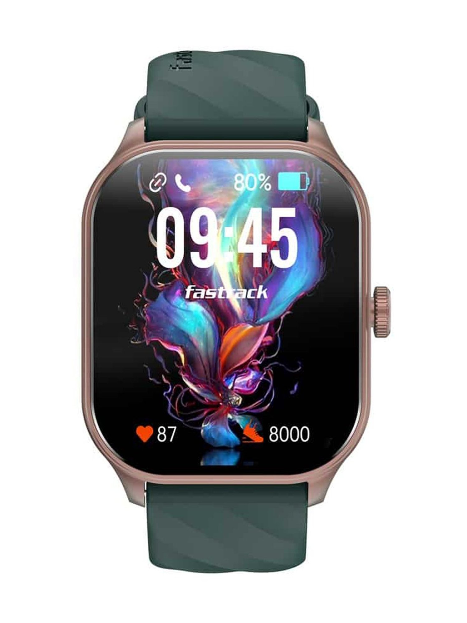 Fastrack Reflex Power BT Calling Smartwatch with 1.96 inch Super AMOLED Arched Display (Green)
