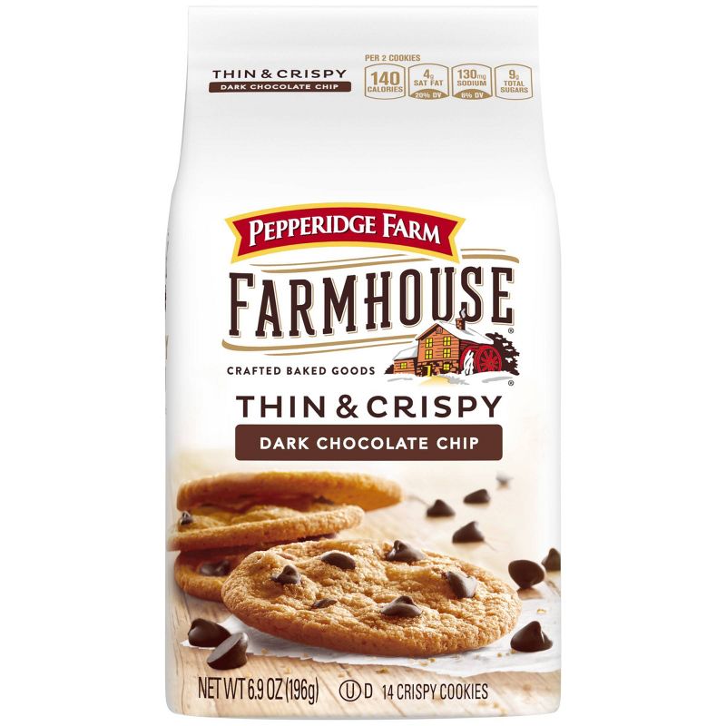Pepperidge Farm Farmhouse Thin & Crispy Dark Chocolate Chip Cookies - 6.9oz