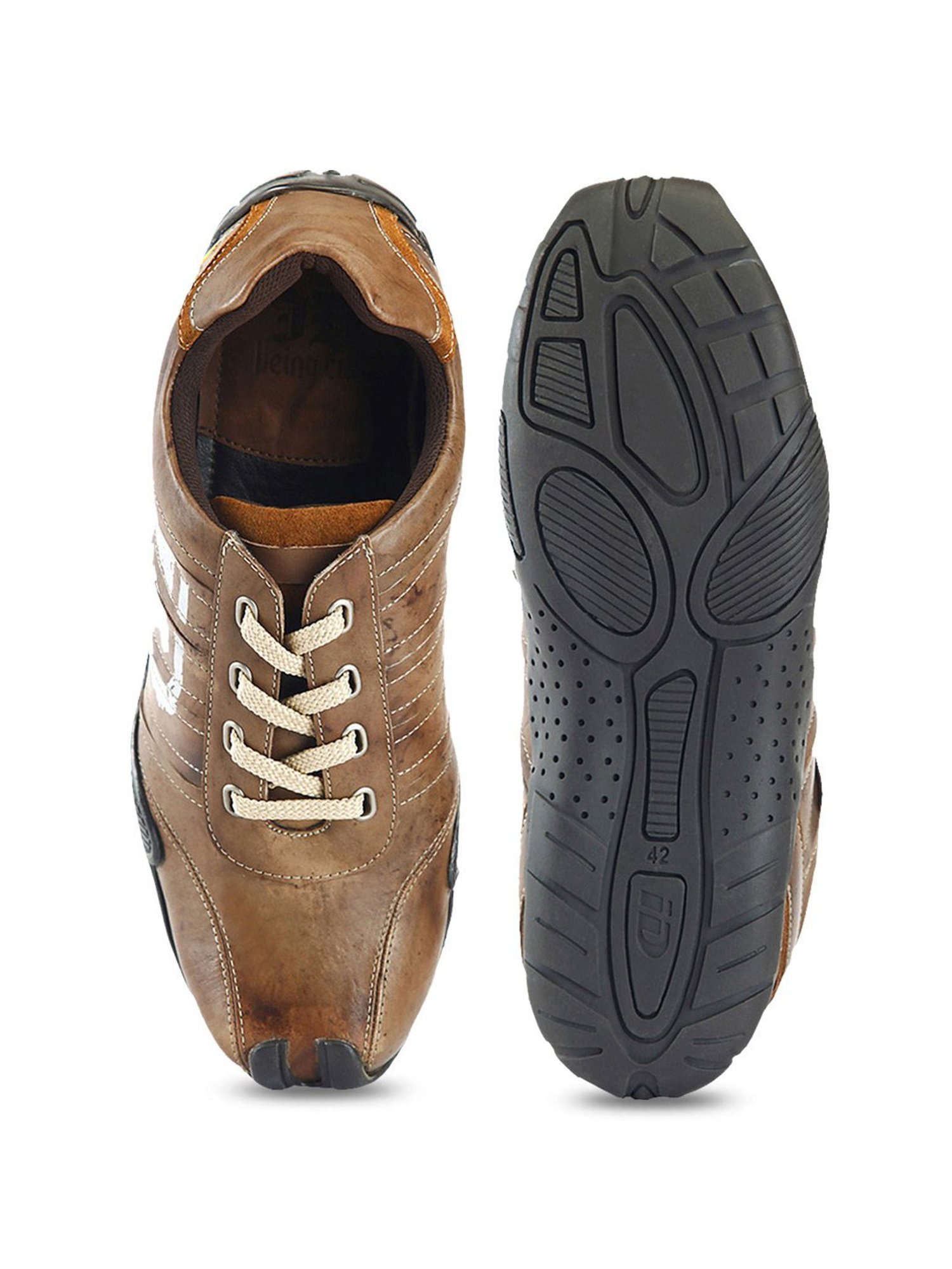 ID Men's Brown Casual Sneakers