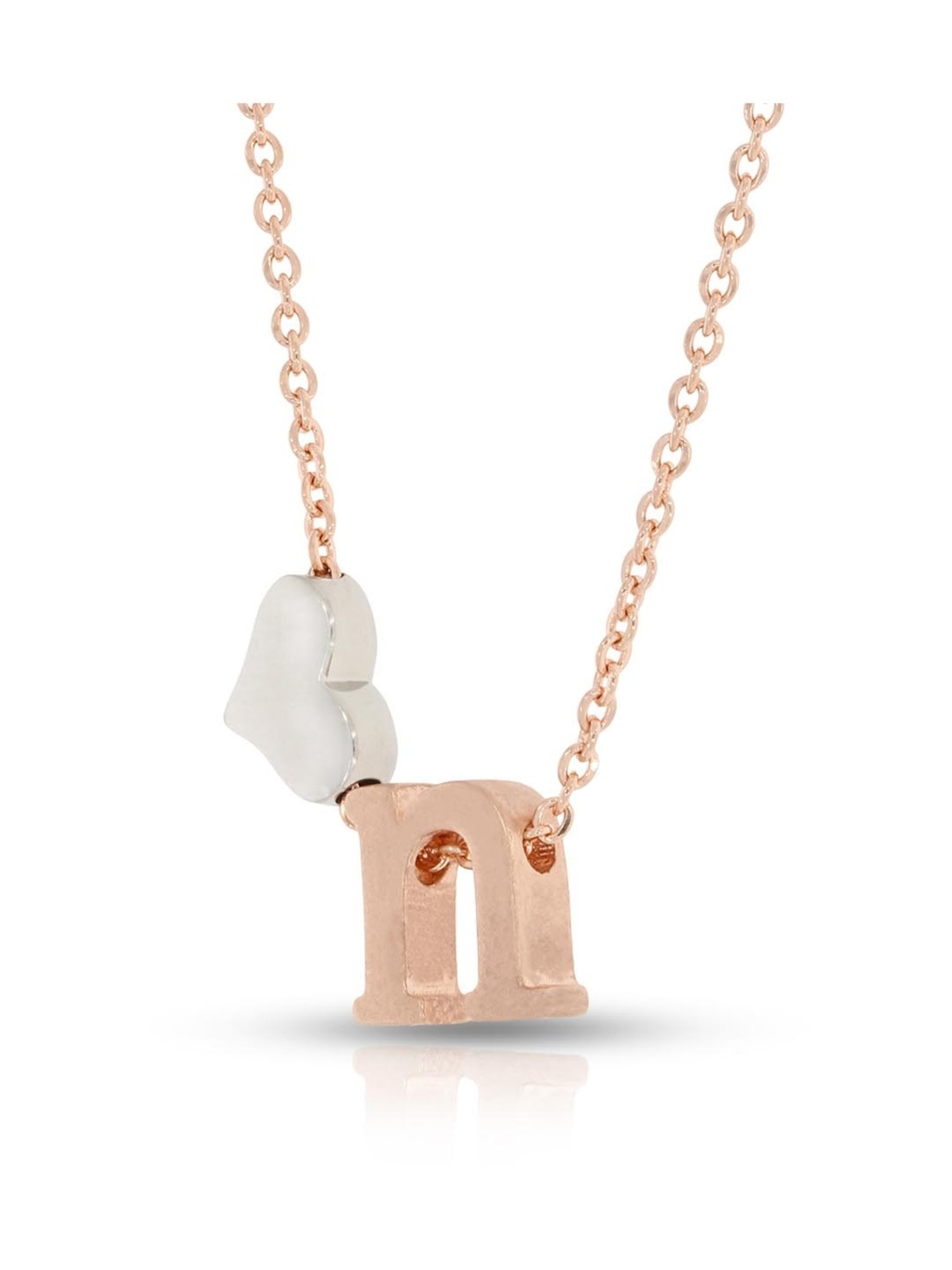 Anayra 92.5 Sterling Silver Initial Letter Charm Pendant without Chain for Women