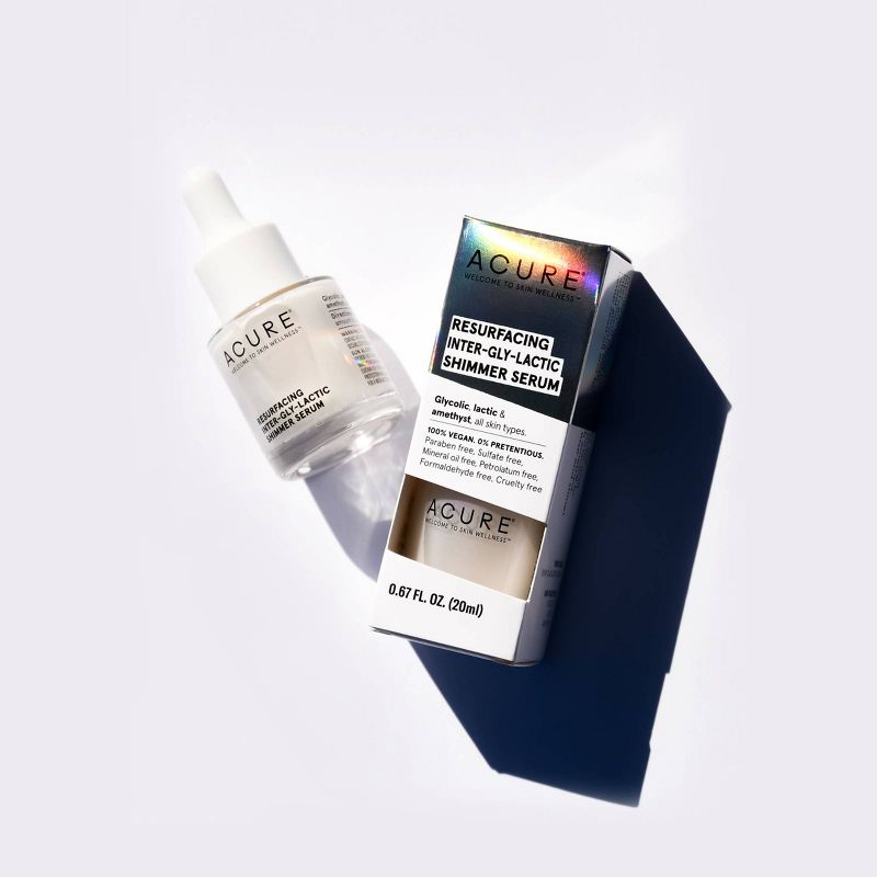 Acure Resurfacing Inter-Gly-Lactic Shimmer Serum - 0.67 fl oz
