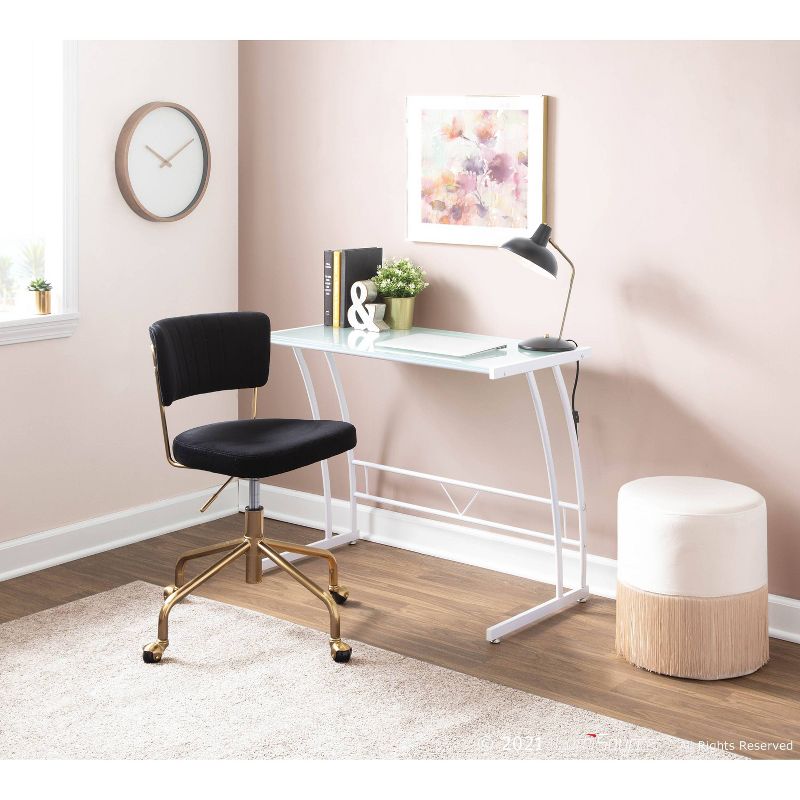 Metal Darby Contemporary Table Lamp (Includes LED Light Bulb) Gold - LumiSource