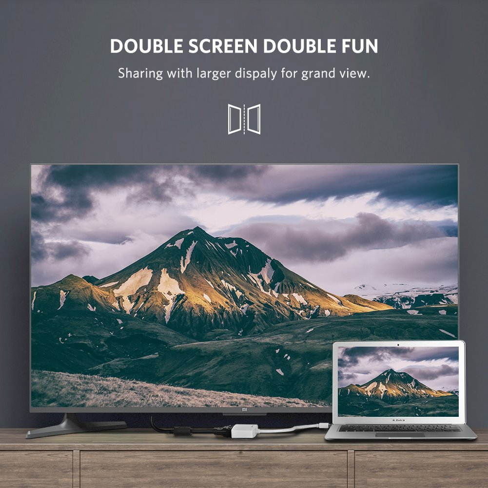 UGREEN Mini DisplayPort (Thunderbolt) to HDMI VGA Adapter Converter for Apple Mac Book Air, MacBook Pro, iMac, Mac mini, Microsoft Surface Pro 1/Pro 2/Pro 3, Thinkpad X1, Google Chromebook Pixel etc