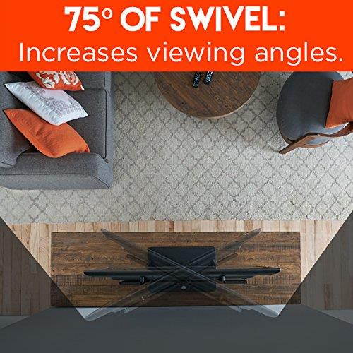 ECHOGEAR Universal Tabletop TV Swivel Stand for 32" to 60" TVs - Improves Stability Plus Adds 75&ordm; of Swivel and 4" of Height Adjust for Better Viewing Angles - EGTV