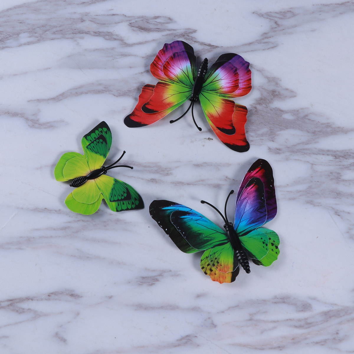 12PC Magnet Simulation 3D Rainbow Double Layers Decoration Refrigerator Sticker for Office Home Decoration