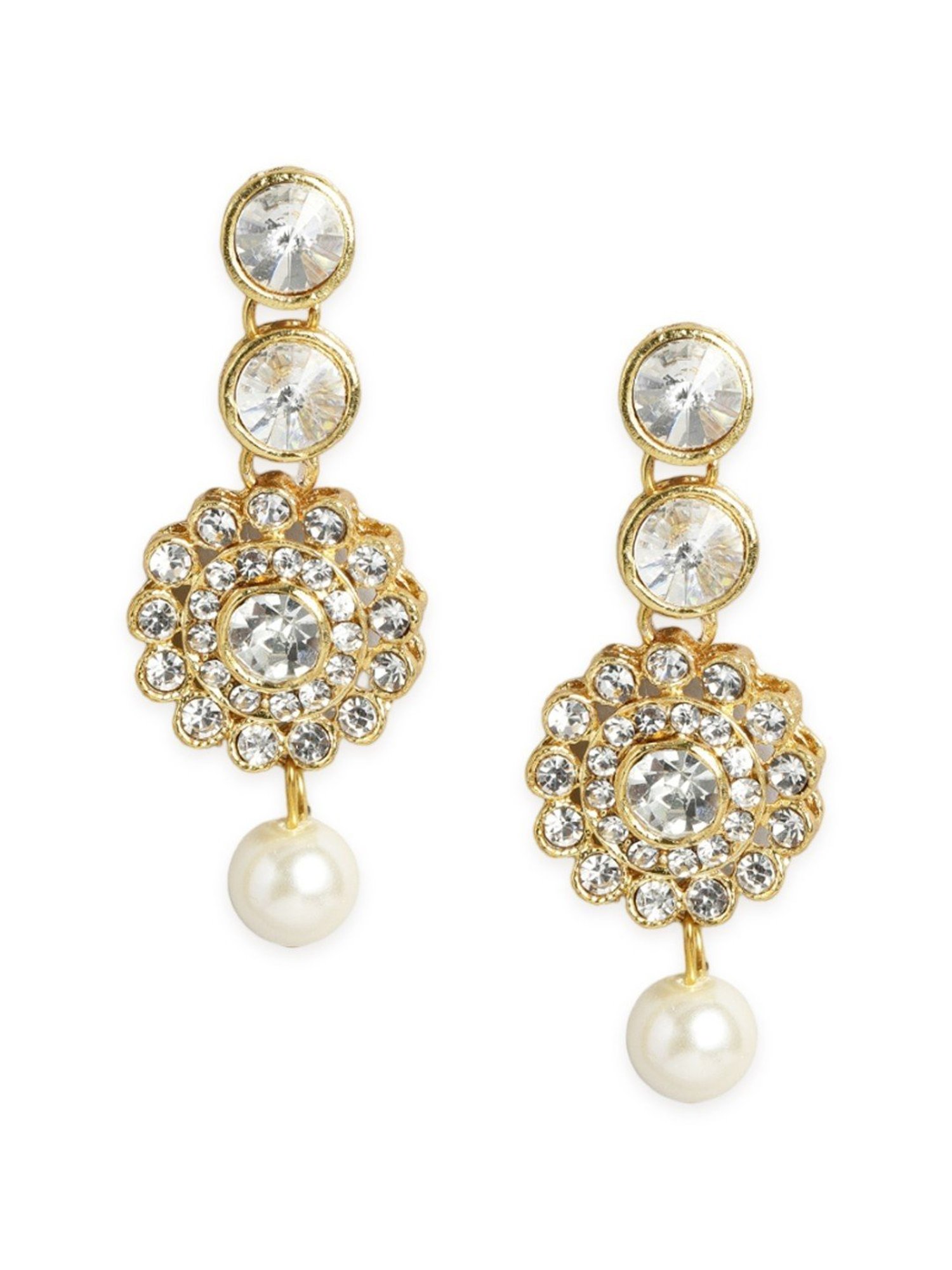 Oomph White Pearls Necklace & Earring Set