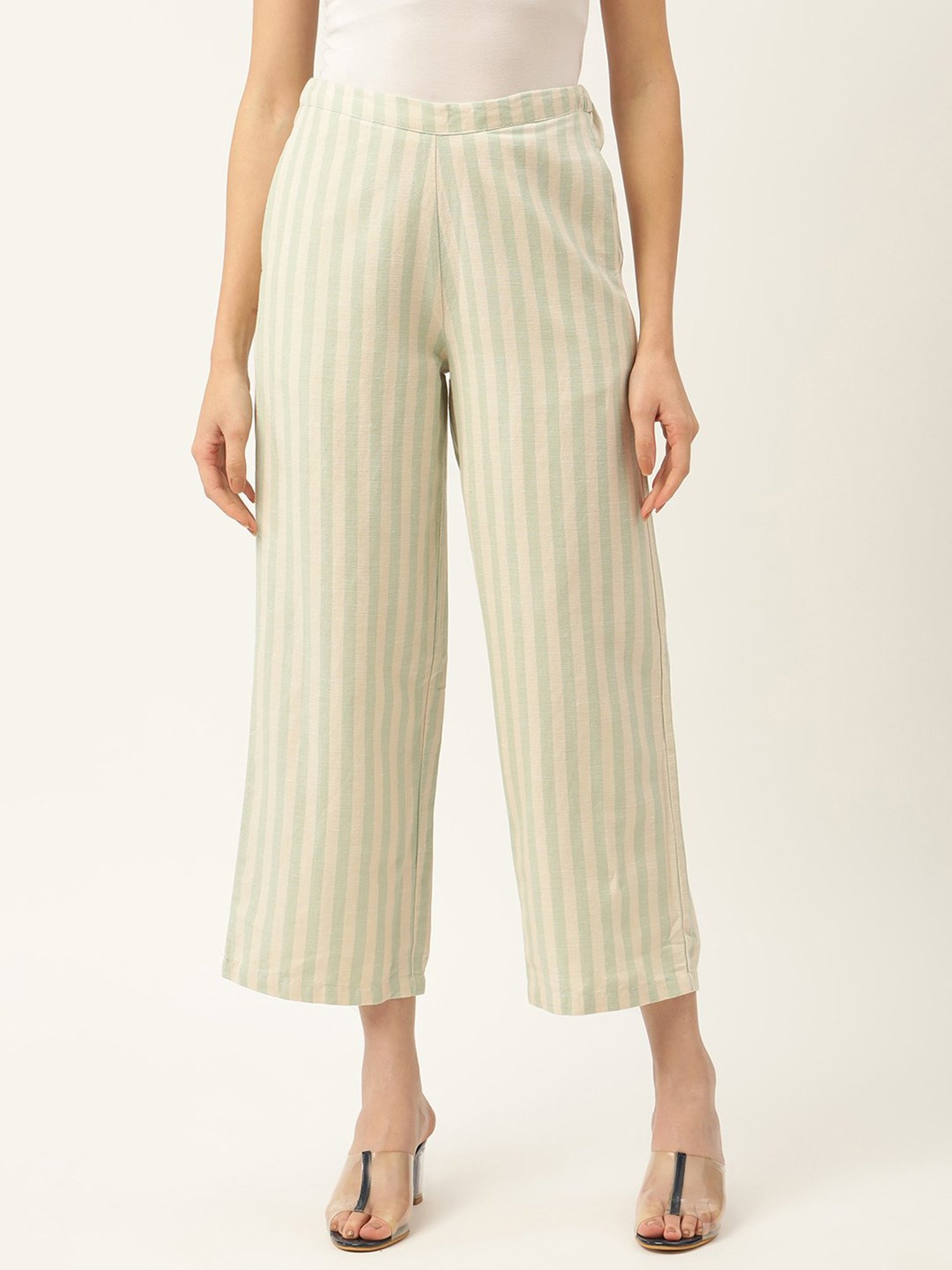 Rooted Light Green Drawstring Pants