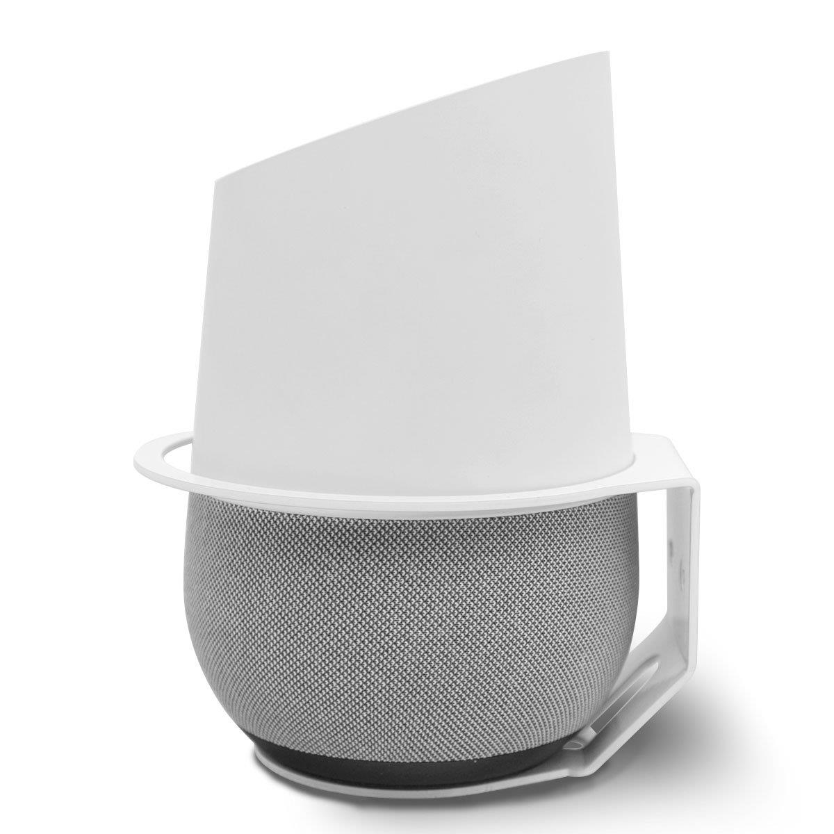 Google Home Wall Mount, ALLICAVER Sturdy Metal Made Mount Stand Holder Google Home.(White)