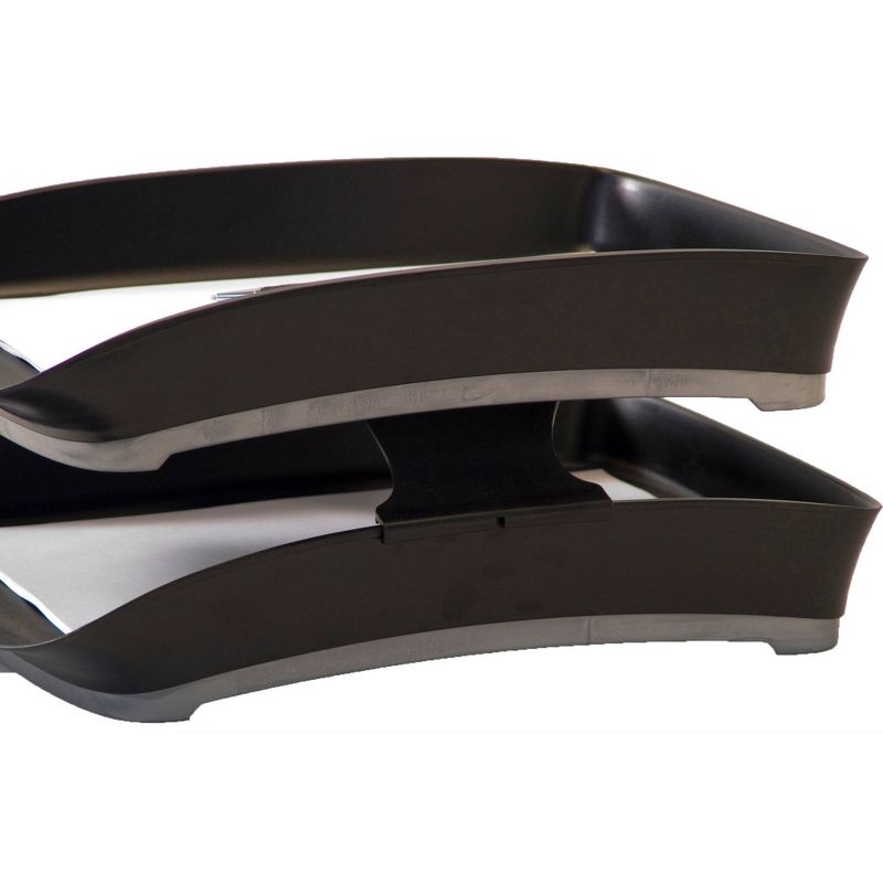 Storex 4pk Rubber Grip Letter Trays - Black