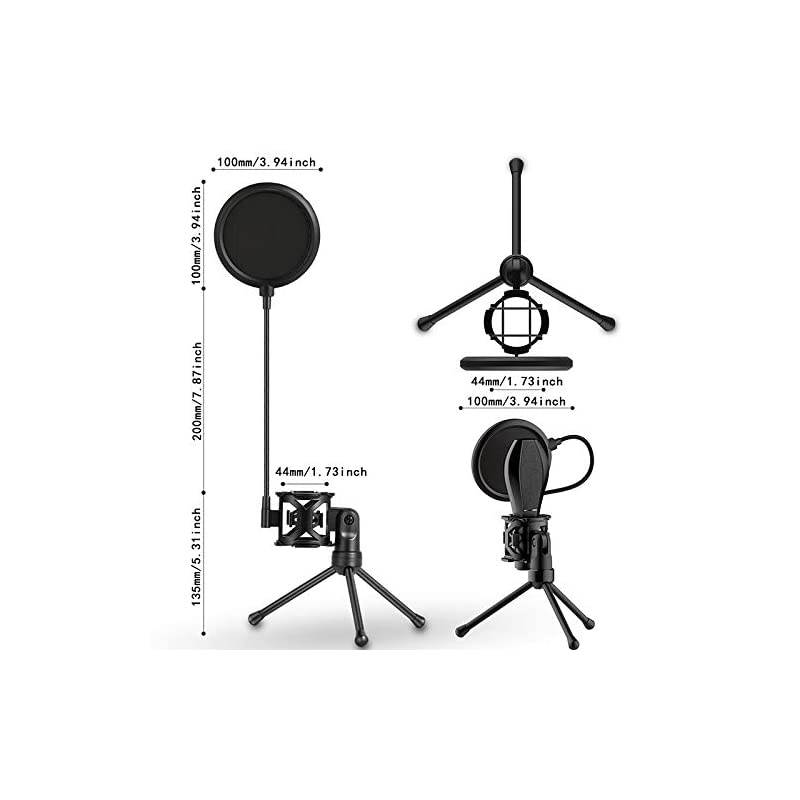 Microphone Shock Mount, Professional Microphone Shock Mount, 360 &deg; Adjustment/Precise Positioning, Suitable for Broadcast Studios, Recording Studios, Podcasts, etc.