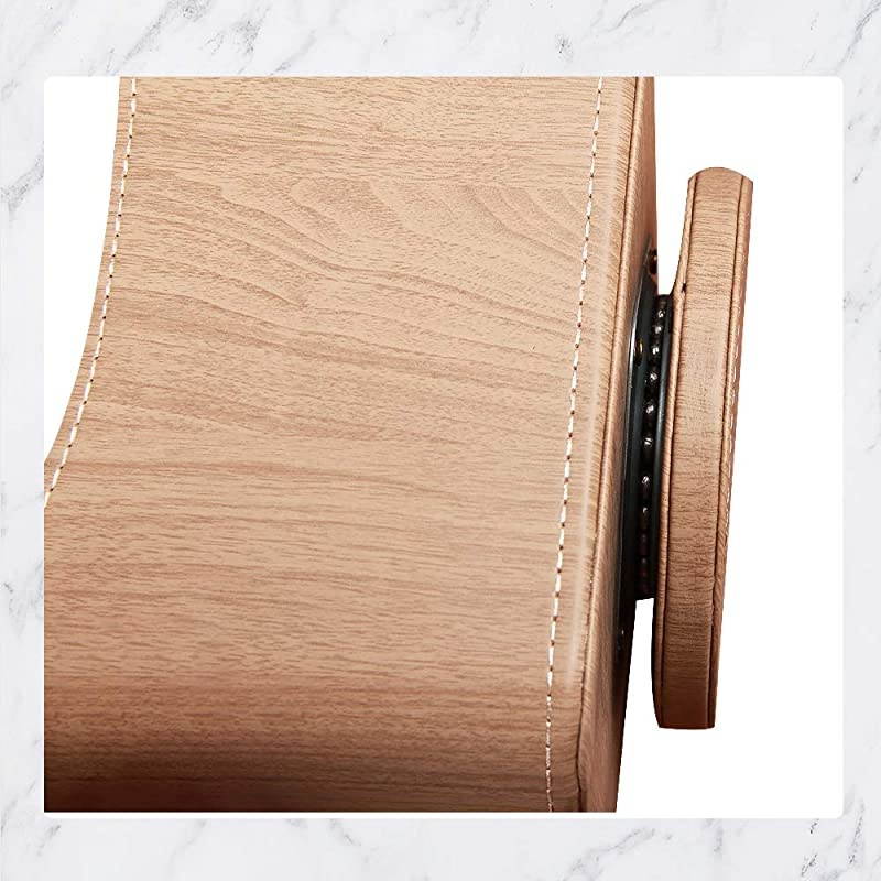 Control Holder 360 Degrees Rotatable Desk Stationery Supply Organizer PU Leather Desktop Storage Box for Controllers Media Bedside Spinning TV Caddy E-reader iPad Mobile Pencil Cosmetic(Black)