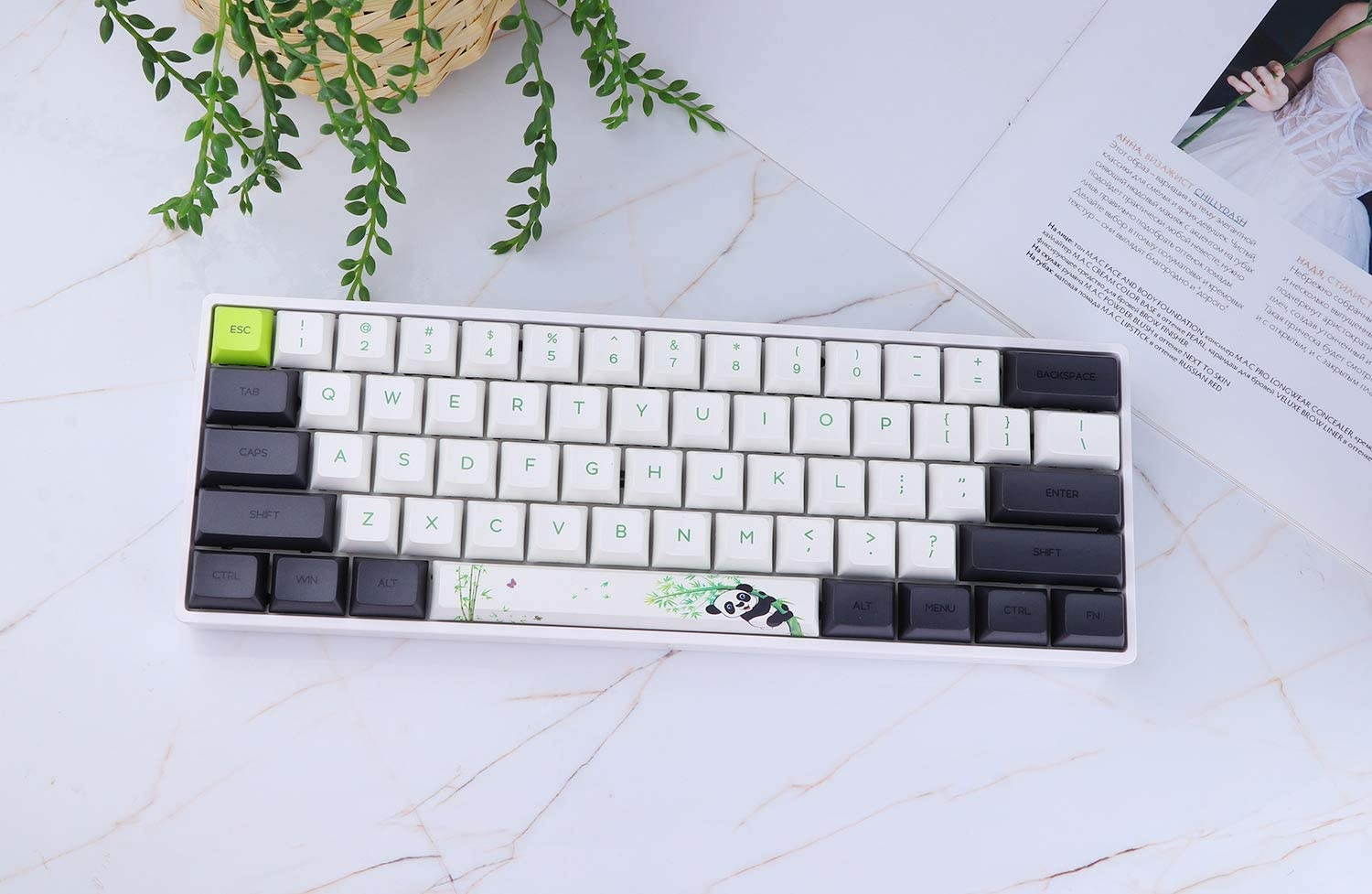 EPOMAKER SKYLOONG SK61 61 Keys Hot Swappable Mechanical Keyboard with RGB Backlit NKRO IP6X Waterproof Type-C Cable for Win/Mac/Gaming (Gateron Optical Blue Panda)