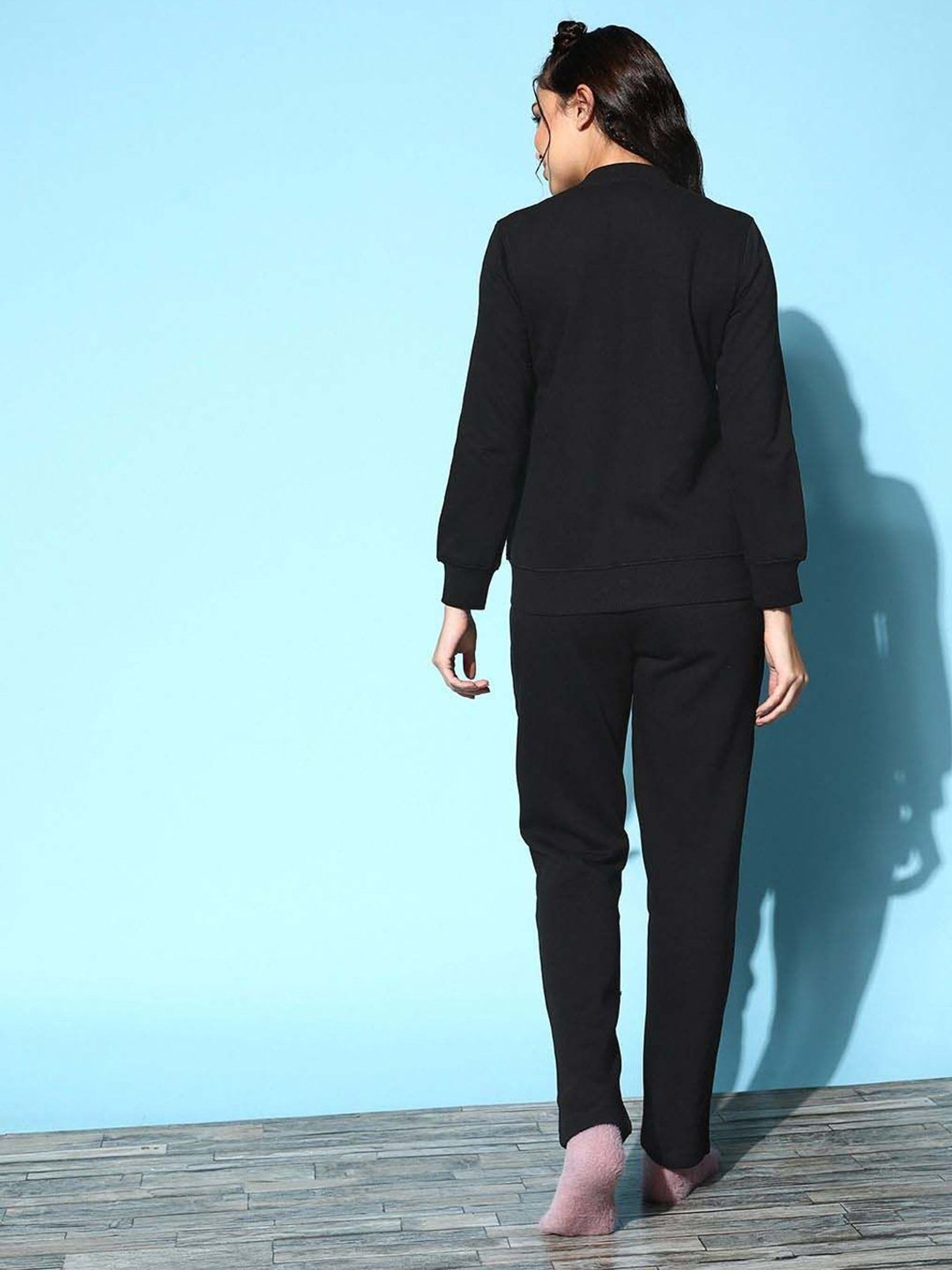 Sweet Dreams Black Regular Fit Track Suit