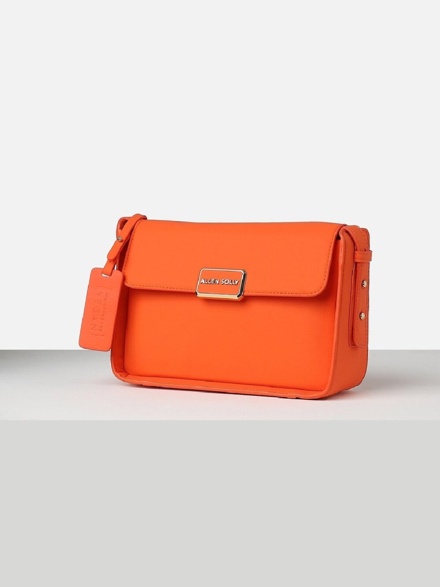 Allen Solly Orange Solid Sling Handbag