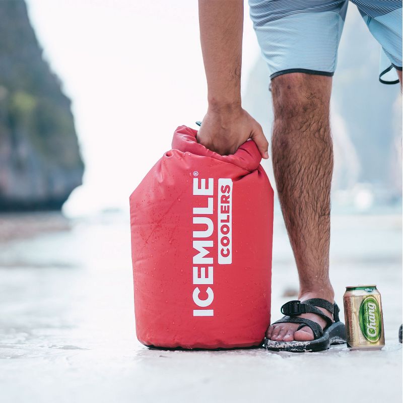 IceMule Classic Small Collapsible Portable Soft Side Roll Top 10 Liter 6 Can Lightweight Insulated Waterproof Leak Proof Backpack Cooler Sling Bag