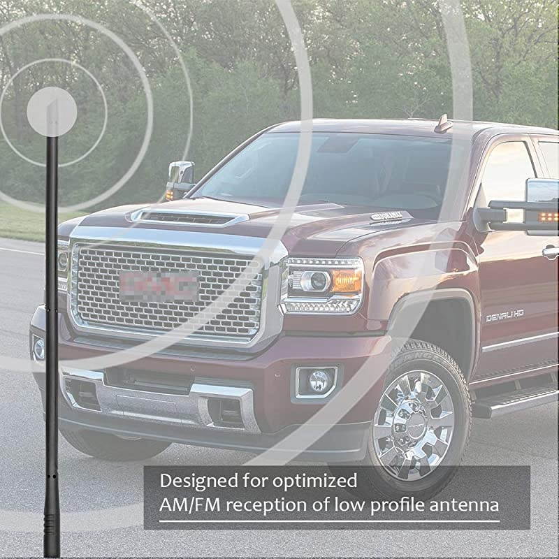 Radio Antenna for Chevy Silverado, GMC Sierra Antenna,13 inch Unique Design (M7 Thread) Copper Core, Fit OEM 22876544 22876545 22936386 15074562