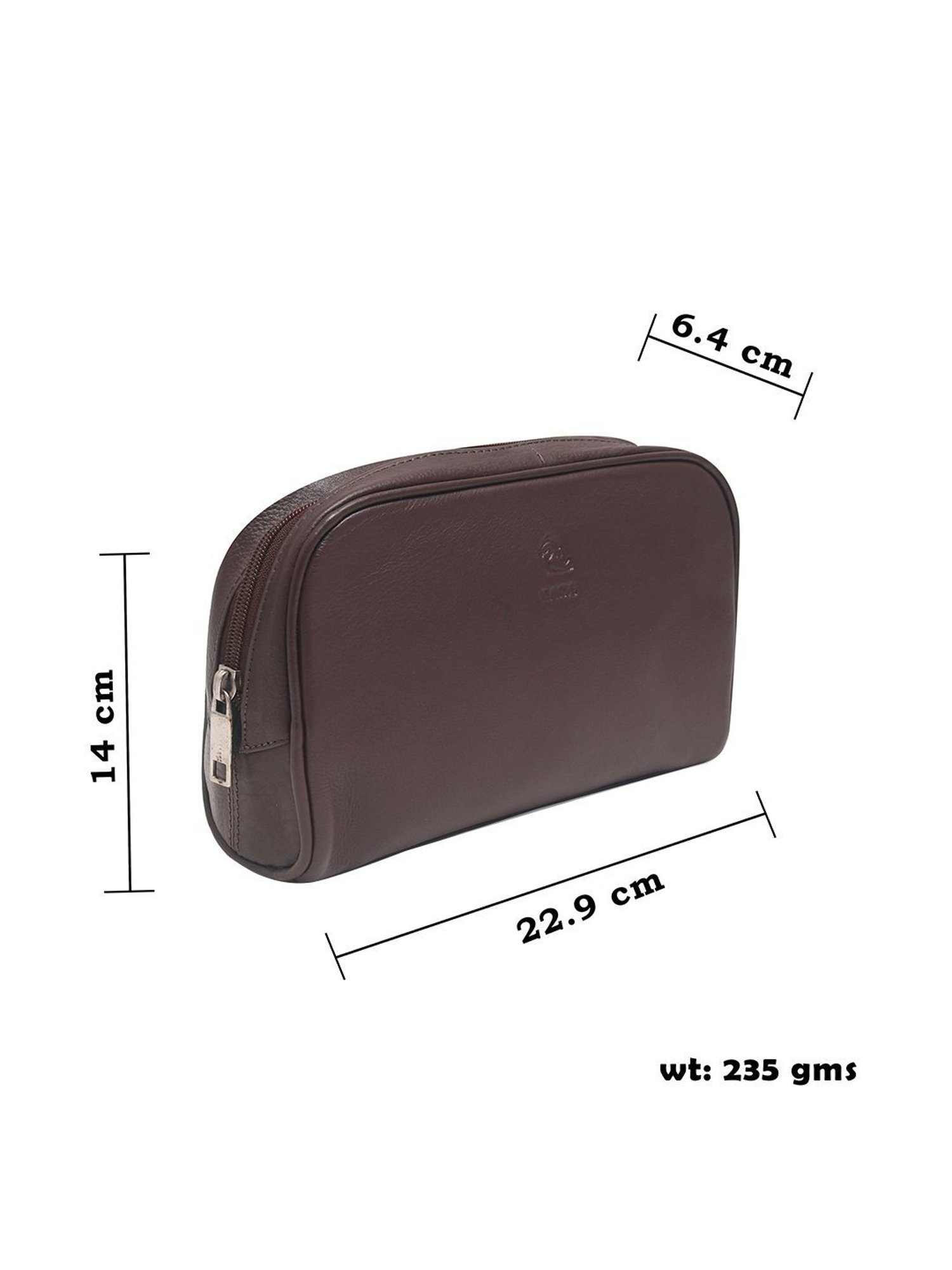 Kara Dark Brown Unisex Leather Pouch