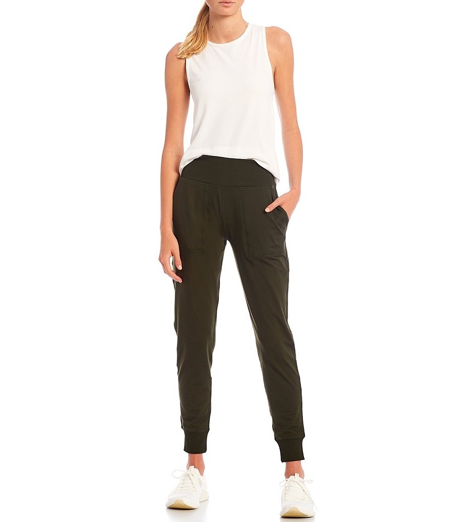 Kinesis High Rise Slim Sueded Jersey Joggers