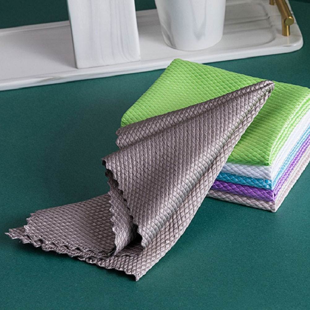 5 Sheets of Dish Towels Household Dishcloths Water-absorbing Dishcloths Housework Supplies for Home Kitchen