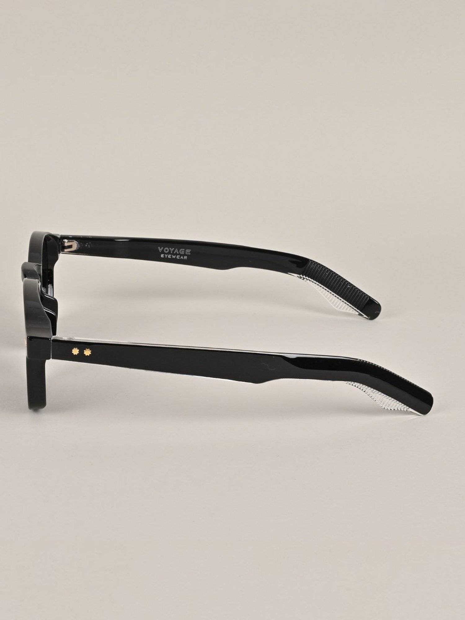 Voyage Black Round UV Protection Unisex Sunglasses