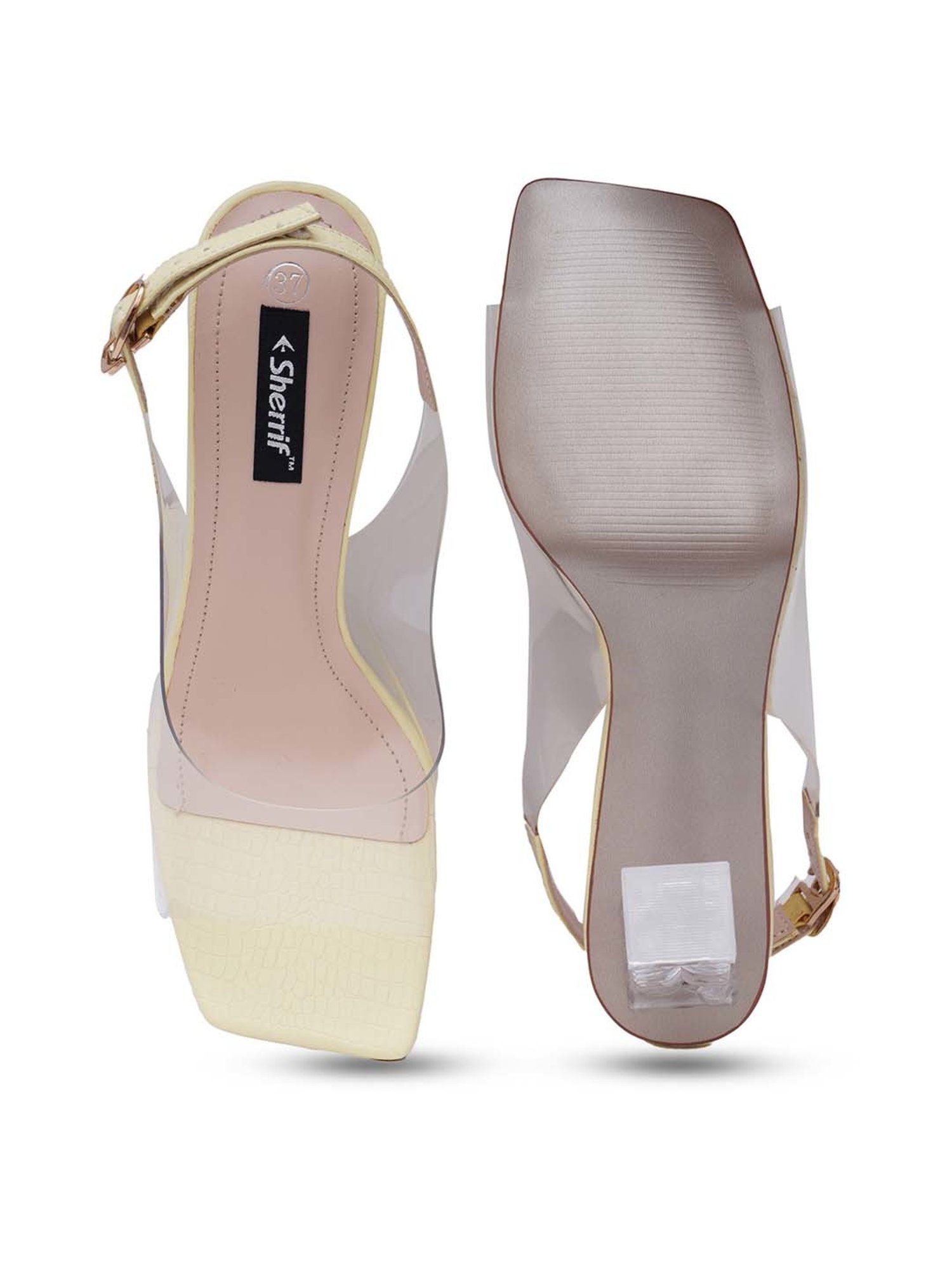 Sherrif Women's Yellow Back Strap Sandals