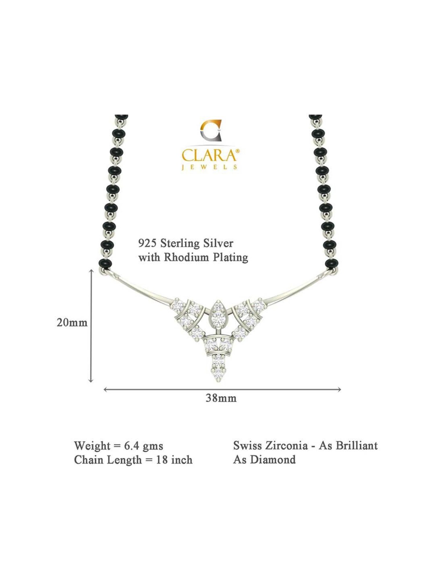 Clara 92.5 Sterling Silver Mangalsutra