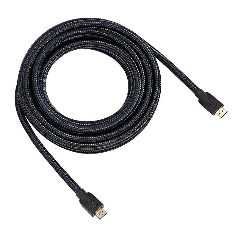 Basics NylonBraided 4K 18Gbps HDMI to HDMI Cable 25 Feet