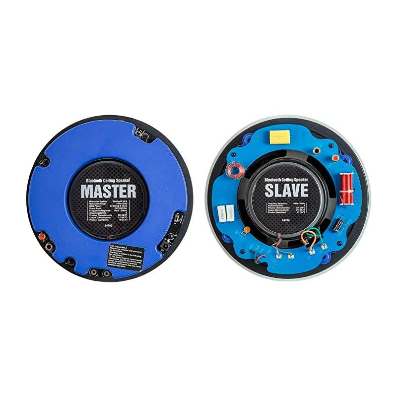 Caliber 60Watt Powered 65in Ceiling Speakers Fiber 2Way with Bluetooth