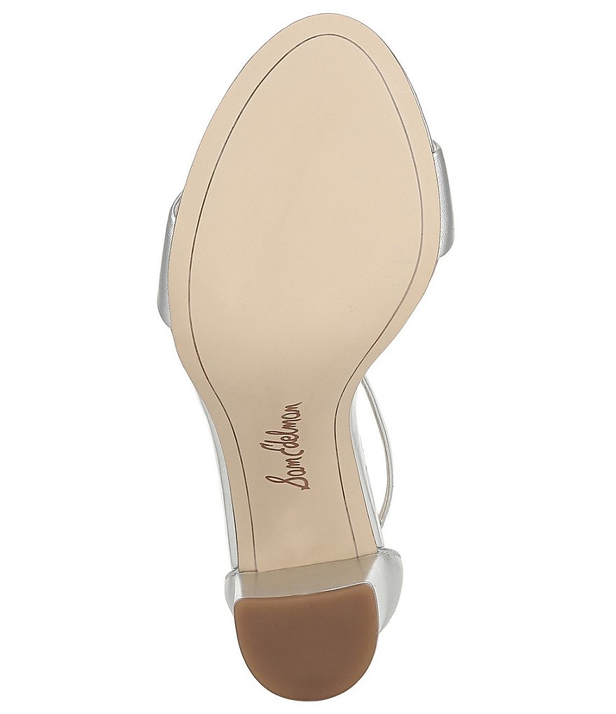 Sam Edelman Yaro Leather Ankle Strap Block Heel Dress Sandals