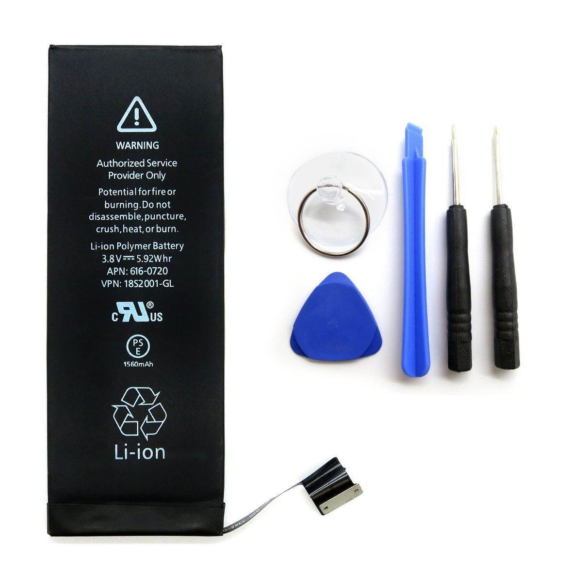 New OEM Replacement Battery for iPhone 5s / 5c with Free Tools Kit, 1560mAh